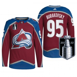 Colorado Avalanche Andre Burakovsky 2022 Stanley Cup Playoffs Jersey Burgundy Authentic Pro Uniform