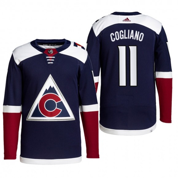 Colorado Avalanche 2022 Alternate Jersey Andrew Cogliano Navy #11 Primegreen Authentic Pro Uniform