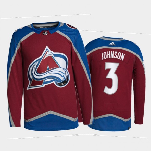 2021-22 Colorado Avalanche Jack Johnson Primegreen Authentic Jersey Burgundy Home Uniform