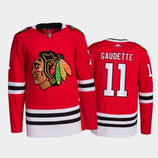 2021-22 Chicago Blackhawks Adam Gaudette Primegreen Authentic Jersey Red Home Uniform
