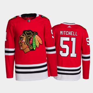 2021-22 Chicago Blackhawks Ian Mitchell Primegreen Authentic Jersey Red Home Uniform