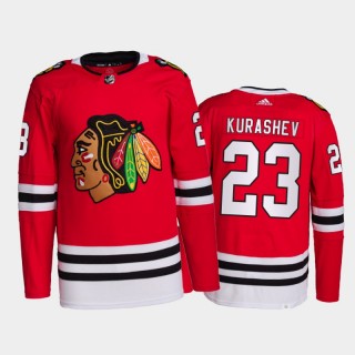 2021-22 Chicago Blackhawks Philipp Kurashev Primegreen Authentic Jersey Red Home Uniform