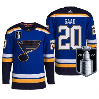 Brandon Saad St. Louis Blues 2022 Stanley Cup Playoffs Jersey Blue #20 Authentic Pro Uniform