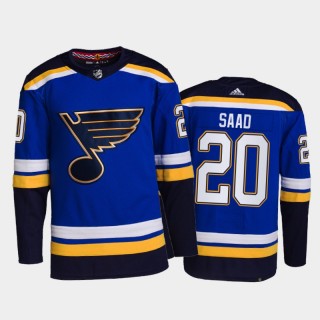 Brandon Saad St. Louis Blues Home Jersey 2021-22 Blue #20 Primegreen Authentic Pro Uniform