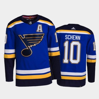 Brayden Schenn St. Louis Blues Home Jersey 2021-22 Blue #10 Primegreen Authentic Pro Uniform