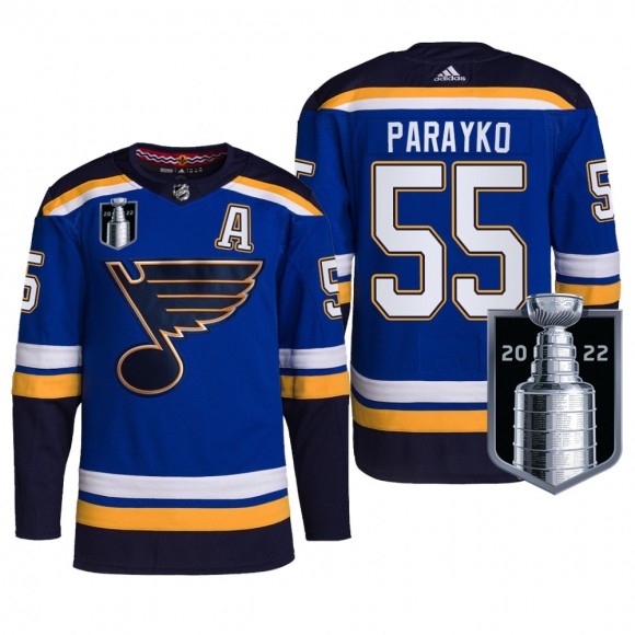 Colton Parayko St. Louis Blues 2022 Stanley Cup Playoffs Jersey Blue #55 Authentic Pro Uniform