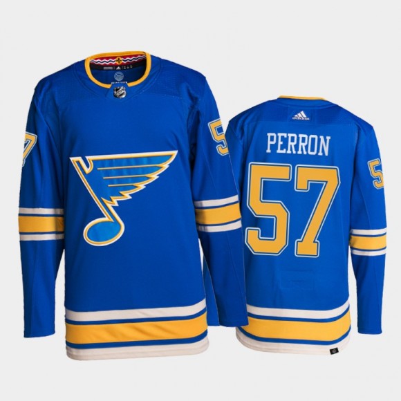 2022 St. Louis Blues David Perron Authentic Pro Jersey Blue Alternate Uniform