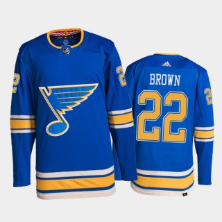 2022 St. Louis Blues Logan Brown Authentic Pro Jersey Blue Alternate Uniform