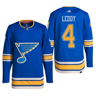 St. Louis Blues 2022 Alternate Jersey Nick Leddy Blue #4 Primegreen Authentic Pro Uniform