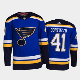 Robert Bortuzzo St. Louis Blues Home Jersey 2021-22 Blue #41 Primegreen Authentic Pro Uniform