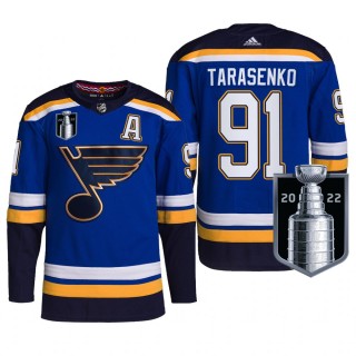 Vladimir Tarasenko St. Louis Blues 2022 Stanley Cup Playoffs Jersey Blue #91 Authentic Pro Uniform