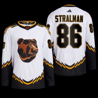 Reverse Retro 2.0 Boston Bruins Anton Stralman Jersey Authentic Pro White #86 Uniform
