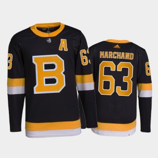 2021-22 Boston Bruins Brad Marchand Primegreen Authentic Jersey Black Home Uniform