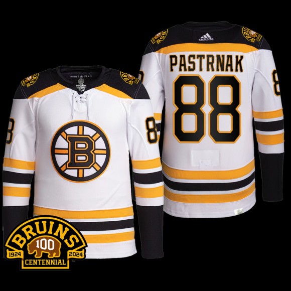 100th Centennial Boston Bruins David Pastrnak Jersey Authentic Pro White #88 Uniform