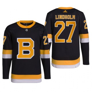2022 Boston Bruins Hampus Lindholm Alternate Jersey Black Primegreen Authentic Pro Uniform