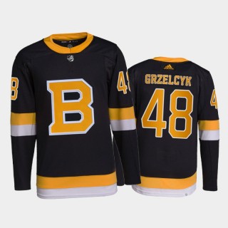 2021-22 Boston Bruins Matt Grzelcyk Primegreen Authentic Jersey Black Home Uniform