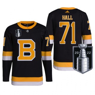 Taylor Hall Boston Bruins 2022 Stanley Cup Playoffs Jersey Black #71 Authentic Pro Uniform