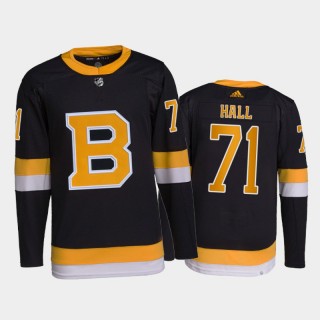 2021-22 Boston Bruins Taylor Hall Primegreen Authentic Jersey Black Home Uniform