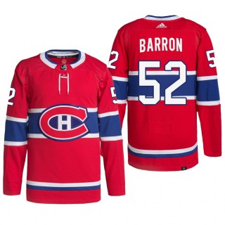 Montreal Canadiens 2022 Home Jersey Justin Barron Red #52 Primegreen Authentic Pro Uniform