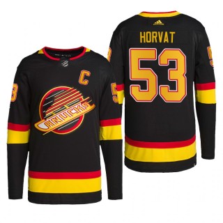 Bo Horvat Vancouver Canucks Retro Jersey 2022 Black #53 Primegreen Authentic Pro Uniform
