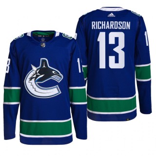 Vancouver Canucks 2022 Home Jersey Brad Richardson Blue #13 Primegreen Authentic Pro Uniform