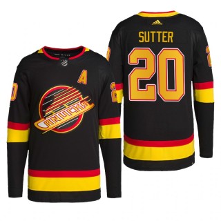 Brandon Sutter Vancouver Canucks Retro Jersey 2022 Black #20 Primegreen Authentic Pro Uniform