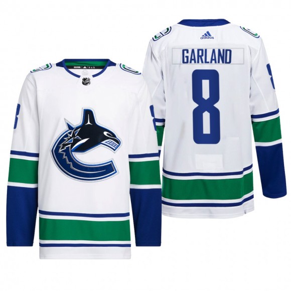 Conor Garland Vancouver Canucks Away Jersey 2022 White #8 Primegreen Authentic Pro Uniform