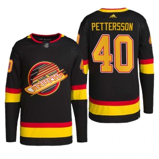 Elias Pettersson Vancouver Canucks Retro Jersey 2022 Black #40 Primegreen Authentic Pro Uniform