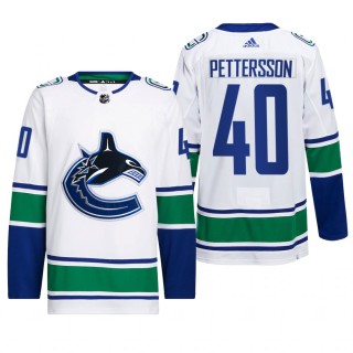 Elias Pettersson Vancouver Canucks Away Jersey 2022 White #40 Primegreen Authentic Pro Uniform