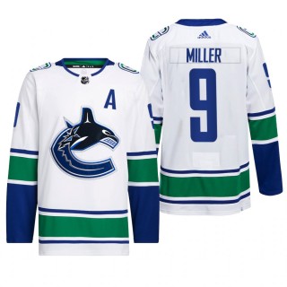 J.T. Miller Vancouver Canucks Away Jersey 2022 White #9 Primegreen Authentic Pro Uniform