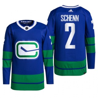 Vancouver Canucks 2022 Alternate Jersey Luke Schenn Blue #2 Primegreen Authentic Pro Uniform