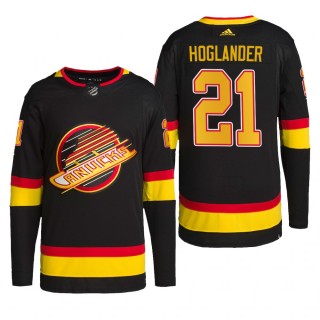 Nils Hoglander Vancouver Canucks Retro Jersey 2022 Black #21 Primegreen Authentic Pro Uniform
