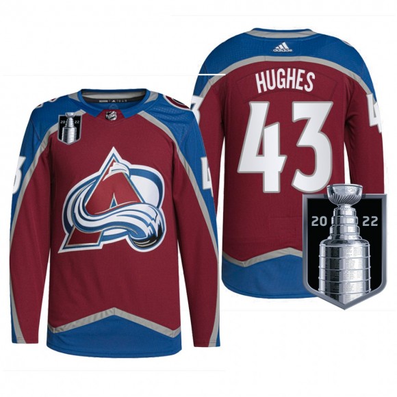 Vancouver Canucks Quinn Hughes 2022 Stanley Cup Playoffs Jersey Burgundy Authentic Pro Uniform