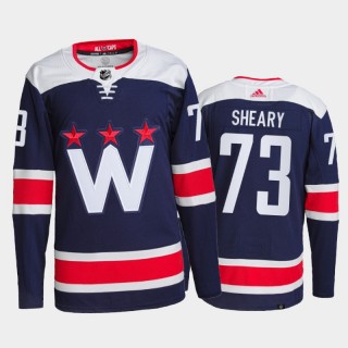2021-22 Washington Capitals Conor Sheary Alternate Jersey Navy Primegreen Authentic Pro Uniform