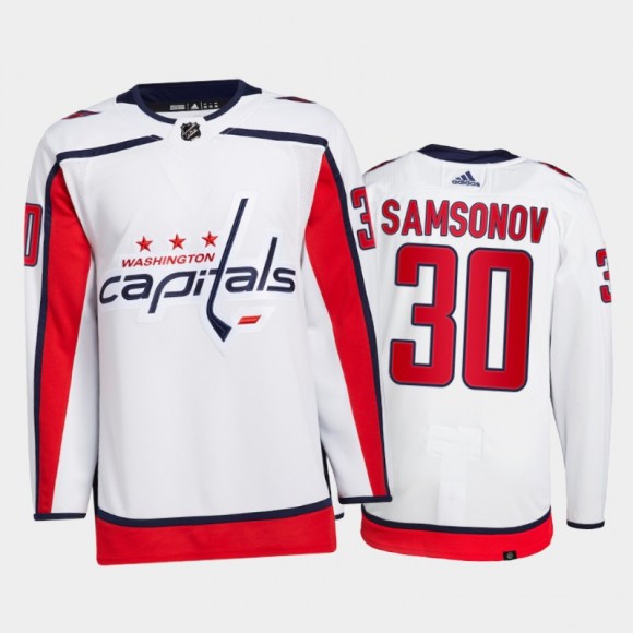 2021-22 Capitals Ilya Samsonov Primegreen Authentic Pro White Jersey