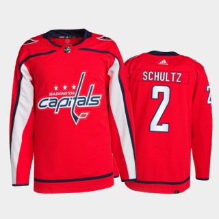 2021-22 Washington Capitals Justin Schultz Primegreen Authentic Jersey Red Home Uniform
