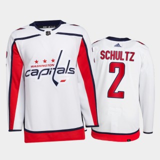 2021-22 Capitals Justin Schultz Primegreen Authentic Pro White Jersey