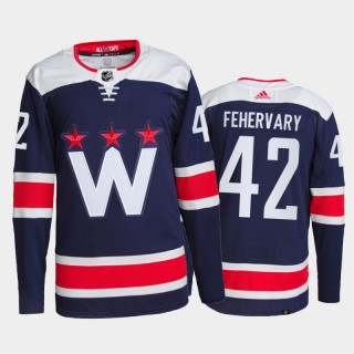 2021-22 Washington Capitals Martin Fehervary Alternate Jersey Navy Primegreen Authentic Pro Uniform