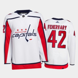 2021-22 Capitals Martin Fehervary Primegreen Authentic Pro White Jersey