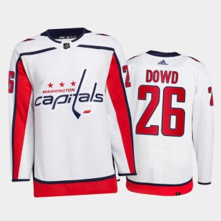 2021-22 Capitals Nic Dowd Primegreen Authentic Pro White Jersey