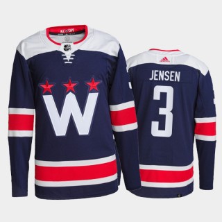 2021-22 Washington Capitals Nick Jensen Alternate Jersey Navy Primegreen Authentic Pro Uniform