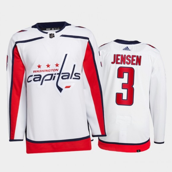2021-22 Capitals Nick Jensen Primegreen Authentic Pro White Jersey