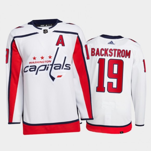 2021-22 Capitals Nicklas Backstrom Primegreen Authentic Pro White Jersey
