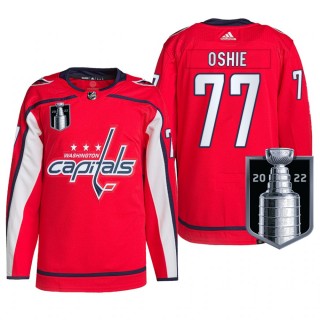 T.J. Oshie Washington Capitals 2022 Stanley Cup Playoffs Jersey Red #77 Authentic Pro Uniform