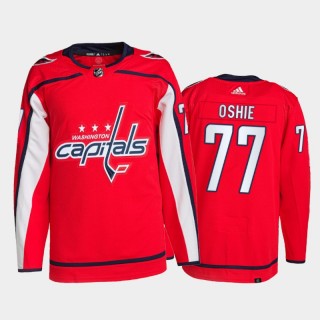 2021-22 Washington Capitals T.J. Oshie Primegreen Authentic Jersey Red Home Uniform