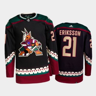 2021-22 Arizona Coyotes Loui Eriksson Primegreen Authentic Jersey Black Home Uniform