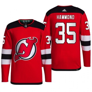 2022 New Jersey Devils Andrew Hammond Home Jersey Red Primegreen Authentic Pro Uniform