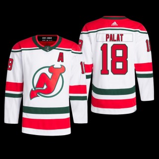 New Jersey Devils Ondrej Palat 2022-23 Heritage Jersey Primegreen White Authentic Pro Uniform
