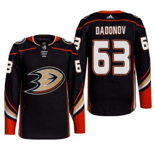 2022 Anaheim Ducks Evgenii Dadonov Home Jersey Black Primegreen Authentic Pro Uniform