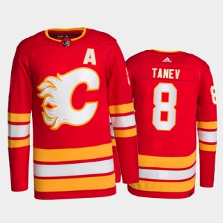 2021-22 Calgary Flames Christopher Tanev Primegreen Authentic Jersey Red Home Uniform
